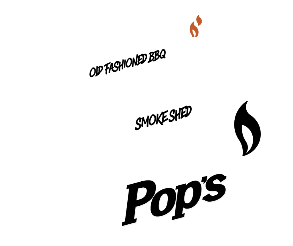 Pops Smoke Shed Old Fashioned Smoked Bbq Big Key Pine Logo Tagline